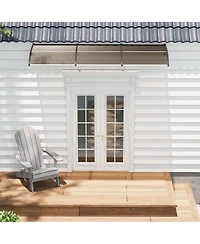 homfan Polycarbonate Door and Window Awning Canopy, Uv, Rain Snow Shield