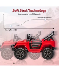 homfan 24V 2-Seater Electric Ride-On Truck with Remote Control, Fits 2, Ages 3–8