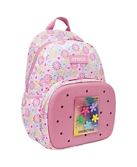 Crocs Floral Back to School Backpack with Eva Front Pocket Customizable Jibbitz Backpack