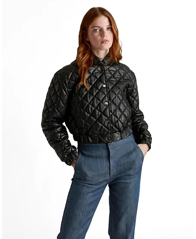 Furniq Uk Women's Aveline Quilted Leather Jacket