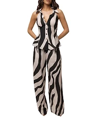 Jluxlabel Women's Zebra Essential Flow Trouser