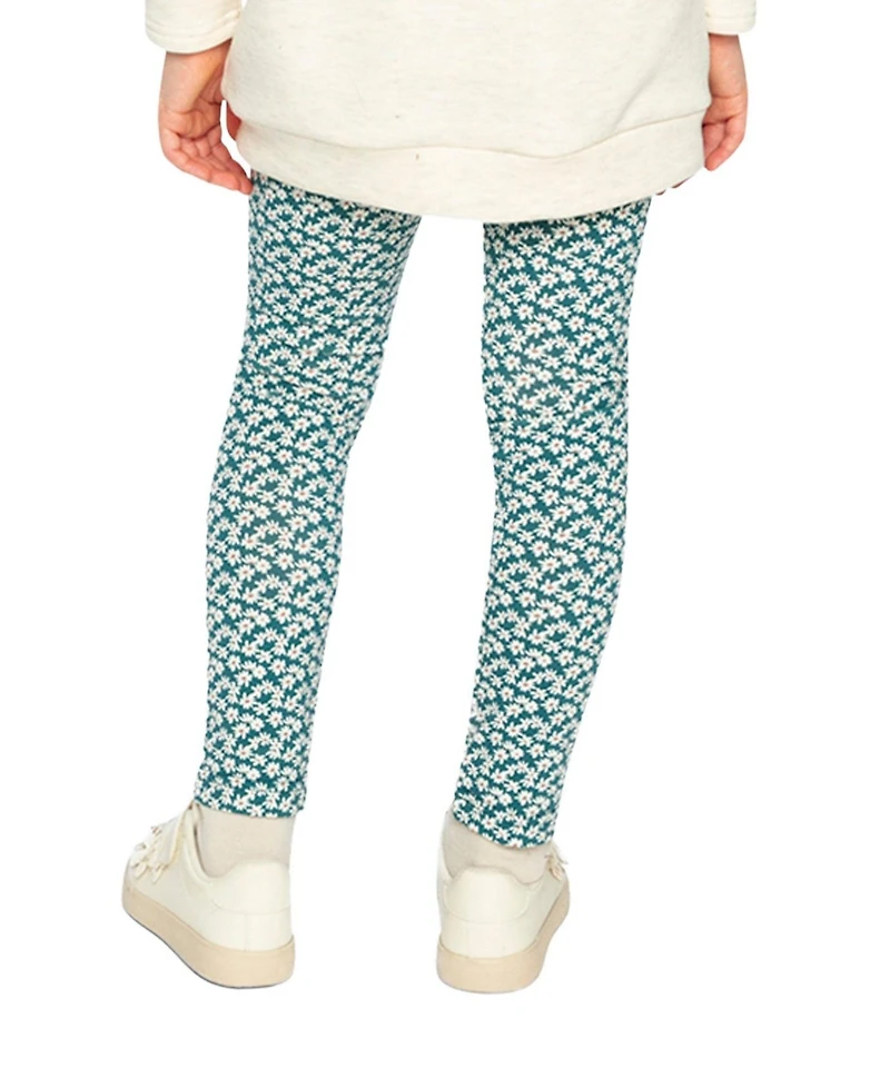 Deux par Little and Big Girl (6-12) Cotton Leggings Daisy Print