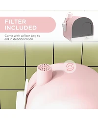Ruie Covered Cat Litter Box with Lid Scoop and Air Filter