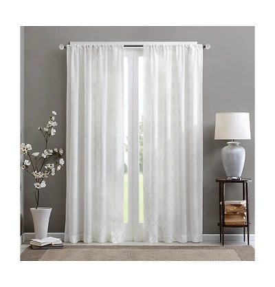 Avobird Diamond Sheer Window Curtain Panel