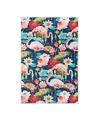 C&F Home Flamingo Lagoon Tropical Floral Cotton Dishtowel