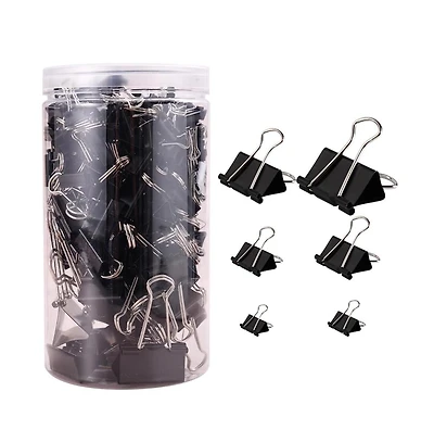Danrong Assorted Sizes Binder Clips Coated Steel For Office Home School