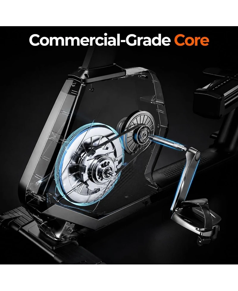 Fed Fitness RE3 Recumbent Exercise Bike Ultra Commercial Grade 24 Level Electromagnetic Resistance Bluetooth and Kinomap App Compatible