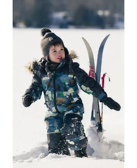 Deux par Deux Toddler Boys 2 to 5 One Piece Discover Snowsuit Bear Print