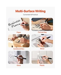 Sevorley Black Permanent Markers, 36-Pack Fine Point Marker Set, Quick-Drying and Fade-Resistant