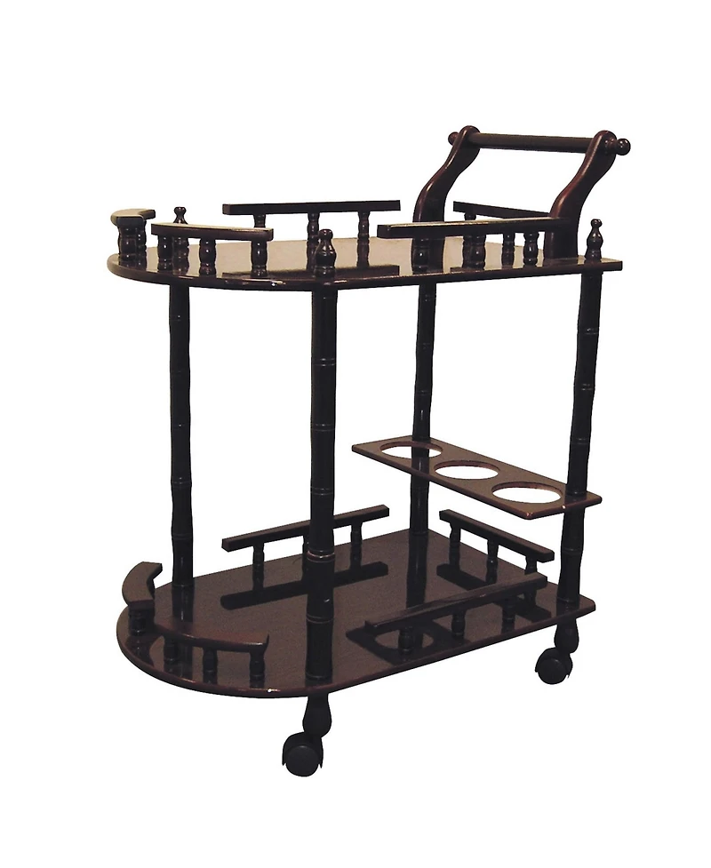 HomeRoots 24" Rolling Bar Cart