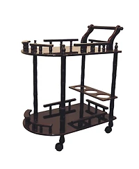 HomeRoots 24" Rolling Bar Cart