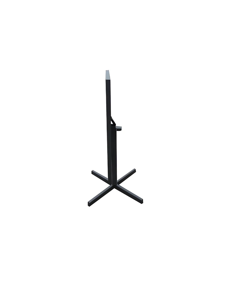 HomeRoots 32" Square Aluminum Pedestal Base Dining Table
