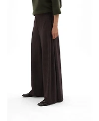 Hush Women's Revyn Pinstripe Wide-Leg Pull-On Trousers