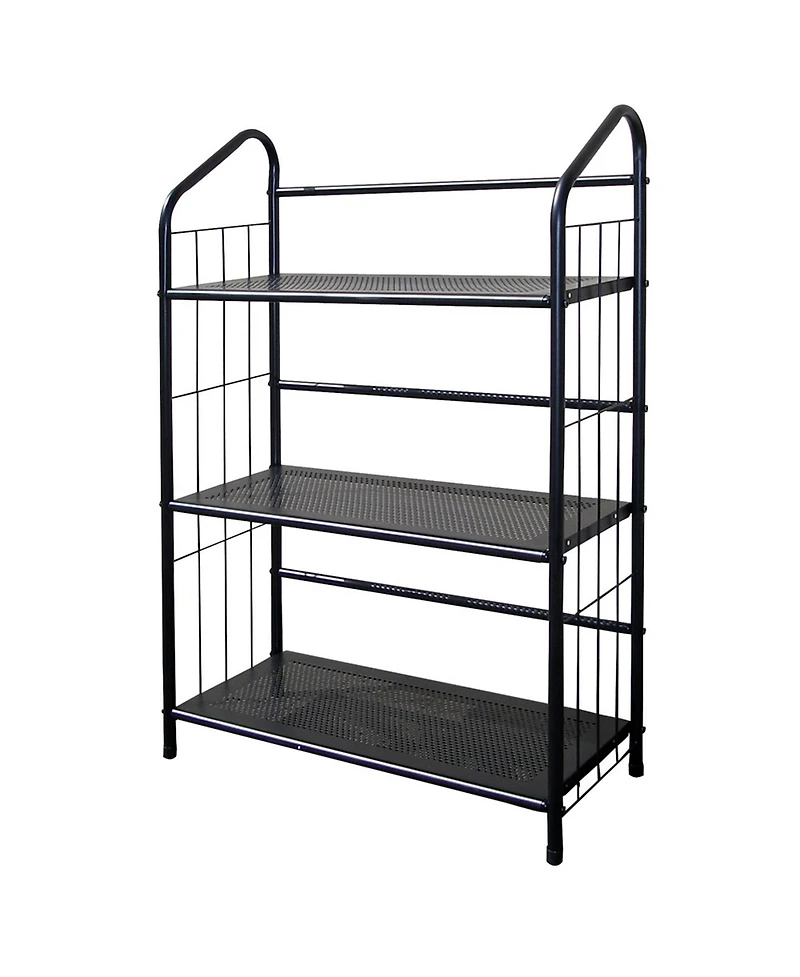 HomeRoots 37" Metal Three Tier Bookcase