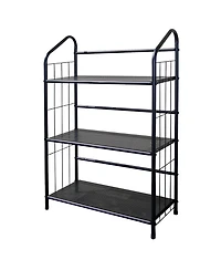 HomeRoots 37" Metal Three Tier Bookcase
