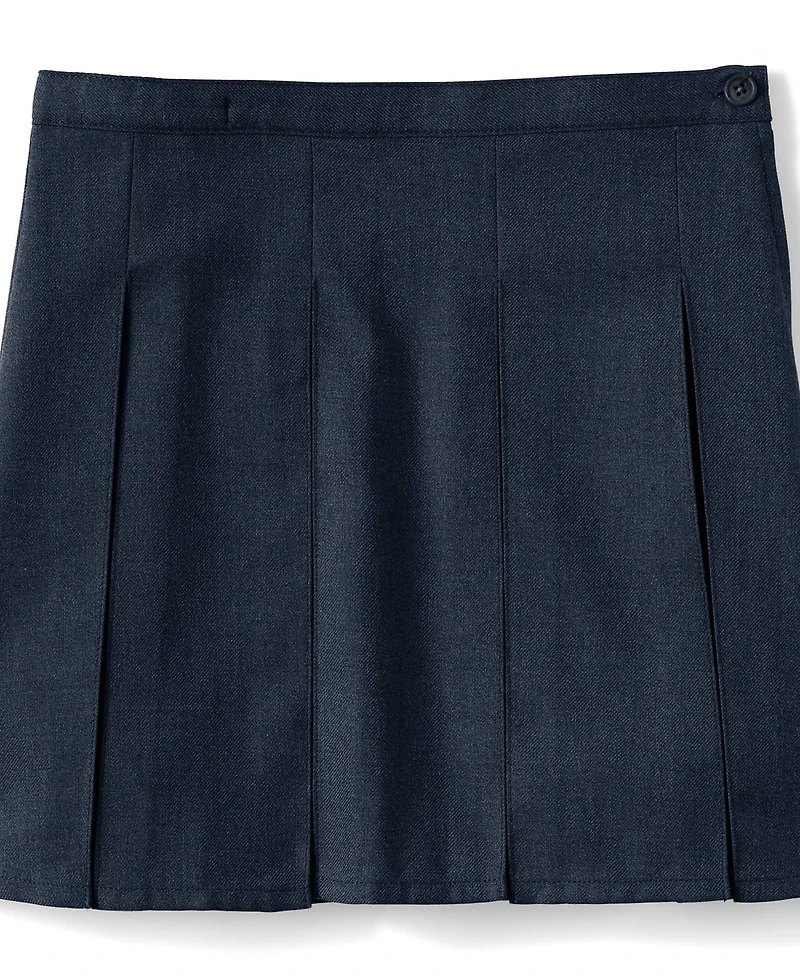 Lands' End Girls Box Pleat Skirt Top of Knee