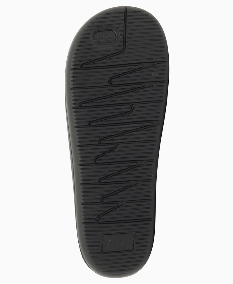A|X Armani Exchange Men's Corporate Logo Bubble Slide Sandals