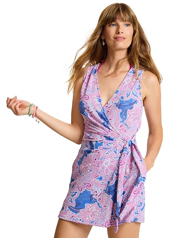 Tommy Bahama Women's Paisley Daze V-Neck Wrap-Front Romper