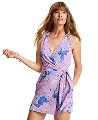 Tommy Bahama Women's Paisley Daze V-Neck Wrap-Front Romper