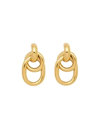 The Lovery Thin Twist Hoop Earrings 18K Gold Filled Over Brass