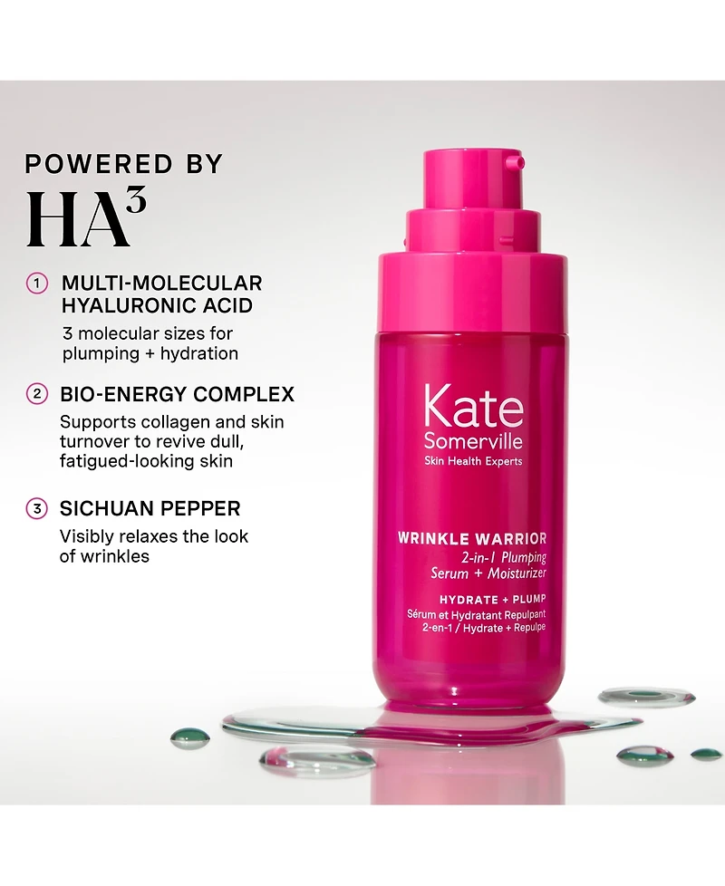 Kate Somerville Wrinkle Warrior 2-in-1 Plumping Moisturizer + Serum, 1.7 oz.