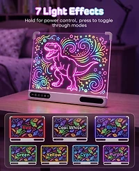 Sugift Rechargeable Neon Led Drawing Board with 7 Light Modes