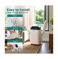SereneLife 8,000 Btu Portable Air Conditioner with Fan, Dehumidifier, Remote and Window Installation Kit