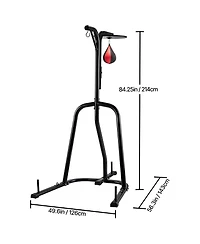 Sevorley 2-in-1 Adjustable Punching Bag and Speed Bag Stand, Steel, Holds 140 lbs
