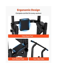 Sevorley Adjustable Power Tower Pull-Up and Dip Station with Back Pad, 330 lb Capacity