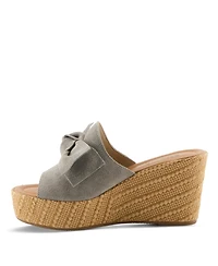 Spring Step Ellyn-Woven Women's Wedge with Suede Upper