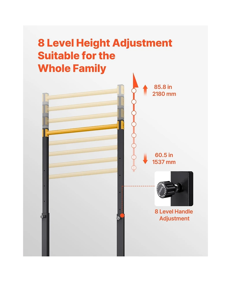Sevorley Free Standing Pull Up Bar Station, Adjustable Pull-Up Tower, 330 lbs Capacity