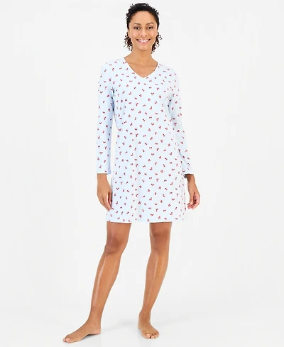 Charter Club Women's Printed Jersey Sleepshirt