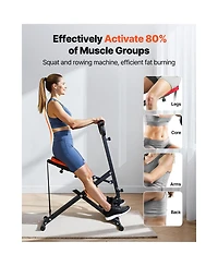 Sevorley Foldable Deep Squat Machine with 3 Resistance Bands, 300 lb Capacity