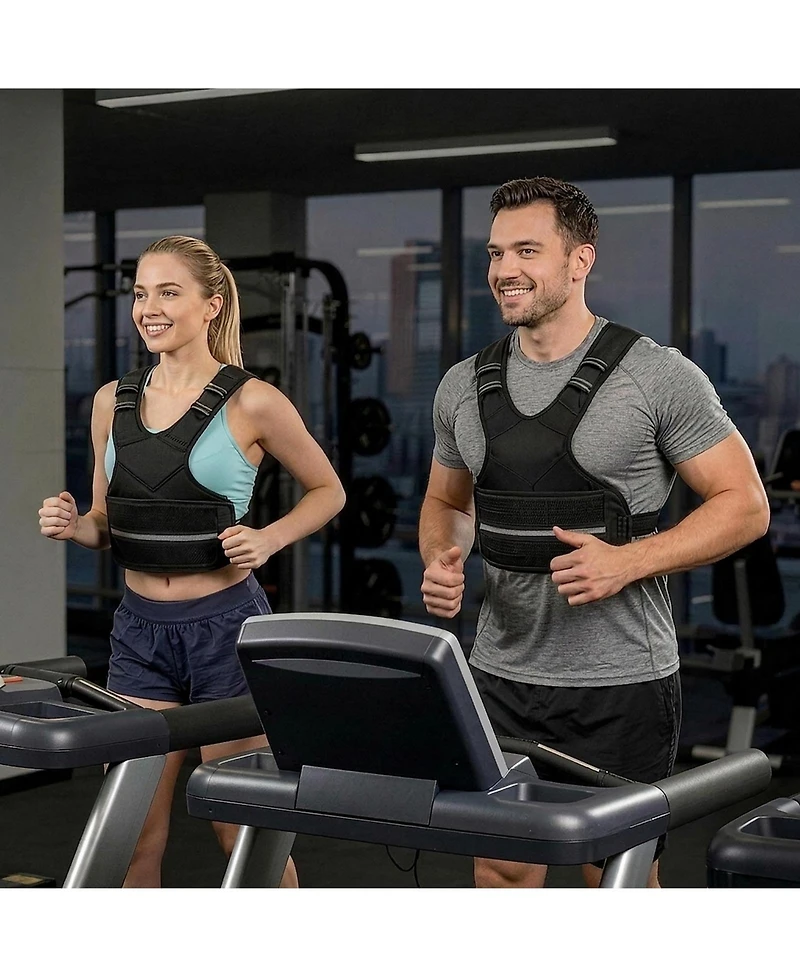 Sevorley Adjustable Weighted Vest, 20-32 lb X-Shape Vest with 6 Weight Packs