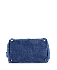 Pre-Owned Prada Medium Canapa Convertible Tote Denim