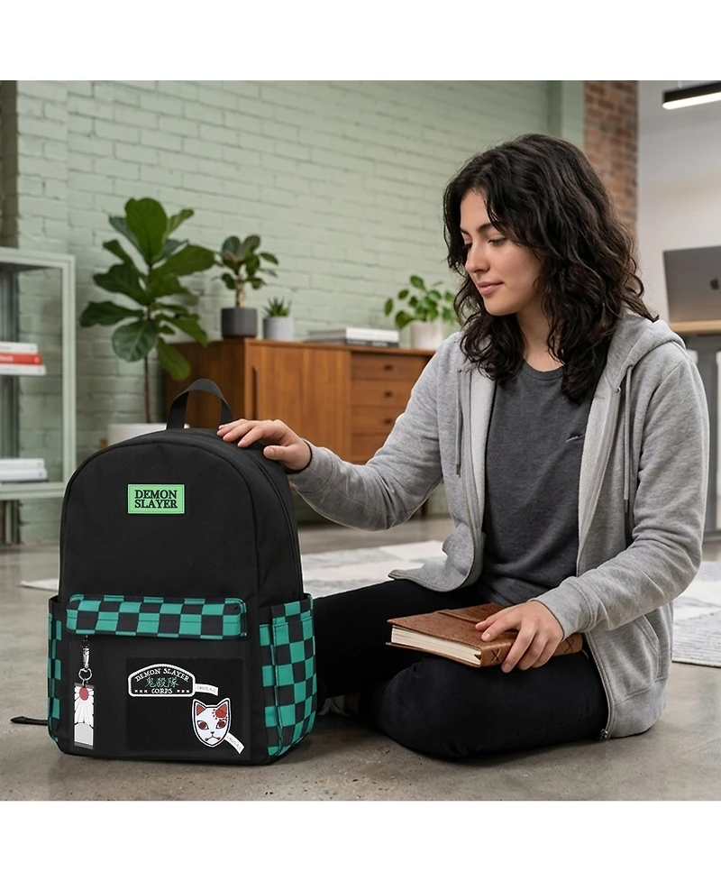Demon Slayer Tanjiro Inspired 16.5 Inch Adult Backpack