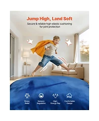 Sevorley Kids Sensory Crash Pad, 5 x 5 ft Foam Landing Mat with Washable Cover