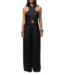 Jluxlabel Women's Clara Wide Leg Pleated Trousers
