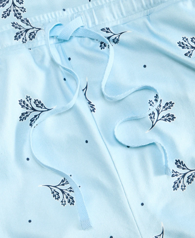 Charter Club Women's Soft Knit Printed Pajama Pants, Created for Macy's
