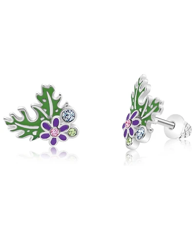 Chanteur Kids Leaf Hypoallergenic Earrings for Girls with Surgical Titanium Screwbacks