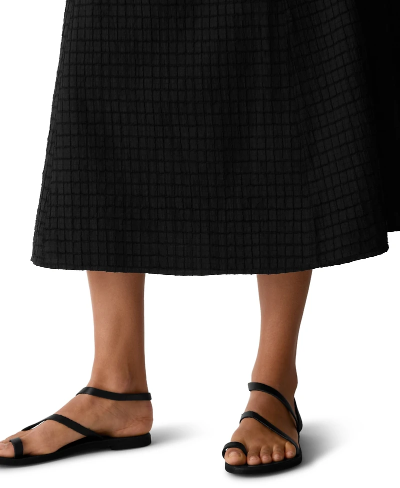Eileen Fisher Petite A-Line Flared Midi Skirt