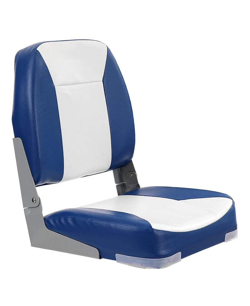 Sevorley Low Back Folding Boat Seat, 18.9 in Padded Fold-Down Captain Chair