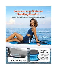 Sevorley Universal Kayak Seat with Back Support, 0.5" Padded Cushion with Storage Bag and Adjustable Straps