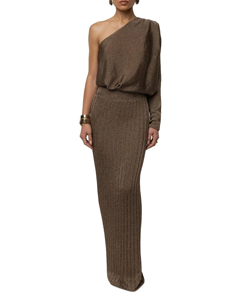Jluxlabel Women's Resort Metallic Maxi Skirt