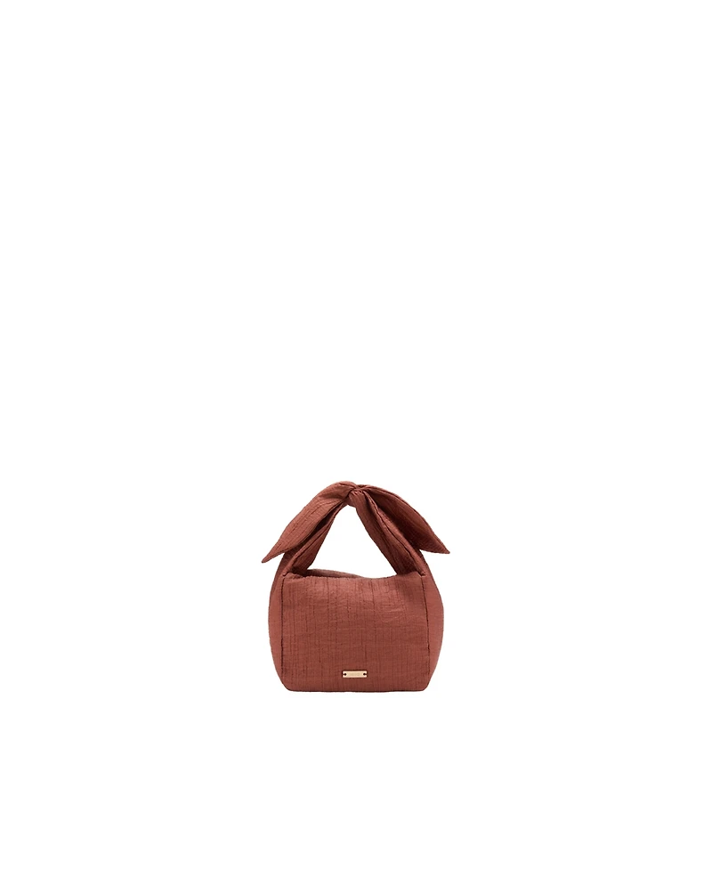 Mango Women's Bow Crinkled Handbag