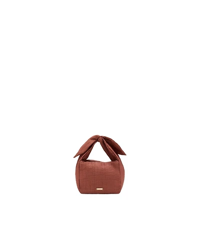 Mango Women's Bow Crinkled Handbag