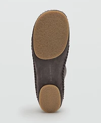 Mango Women's Stitching Detail Split Leather Shoes