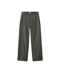 Mango Women's Stitching Details Straight Suit Pants
