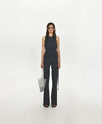 Mango Women's Ribbed Open-Back Top