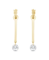 Macy's Lab-Grown Diamond Hoop Earrings (1/5 ct. t.w.) in 14k Yellow Gold